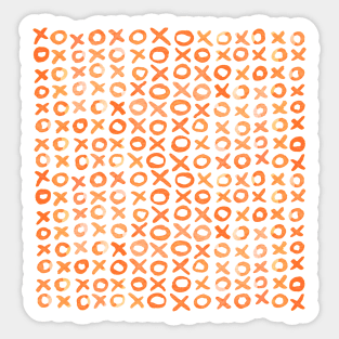 Xoxo valentine's day - orange Sticker